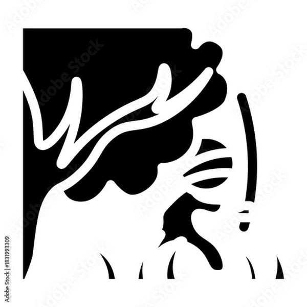 Obraz Forest Ninja Vector Glyph Icon Design