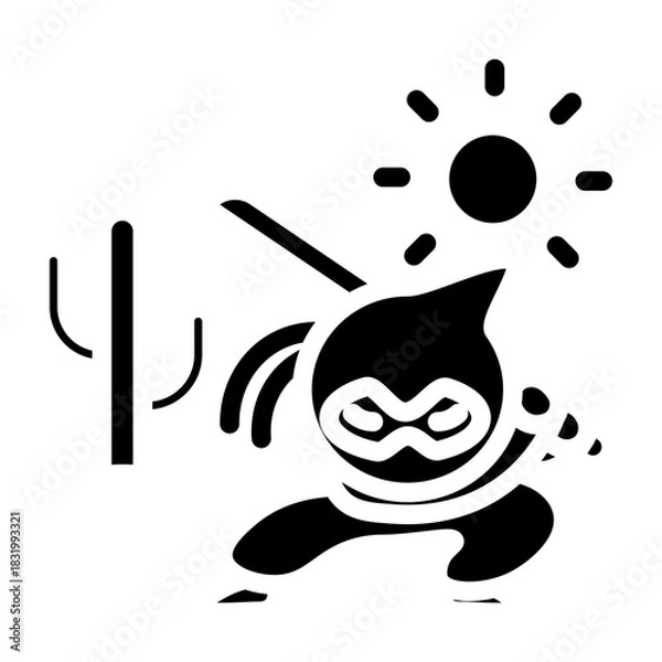 Obraz Desert Ninja Vector Glyph Icon Design