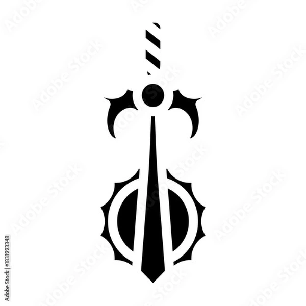 Obraz Moonlit Blade Vector Glyph Icon Design