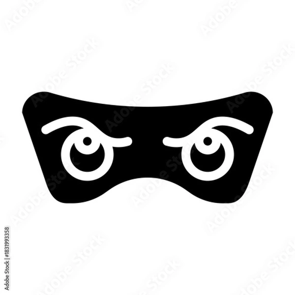 Obraz Ninja Eyes Vector Glyph Icon Design