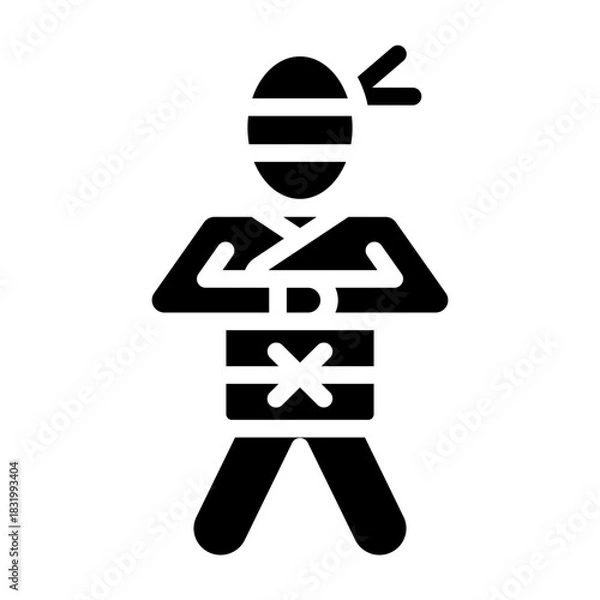 Obraz Ninja Special Vector Glyph Icon Design