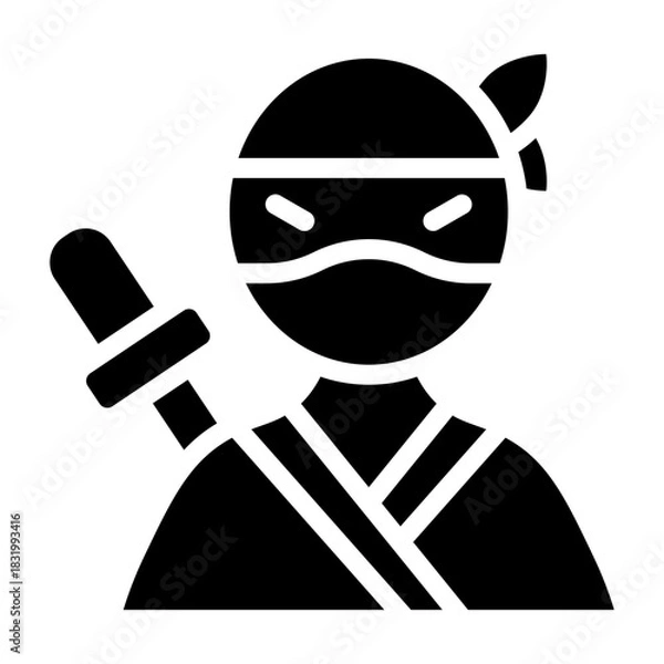 Obraz Ninja Generic Vector Glyph Icon Design