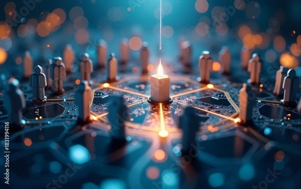 Fototapeta Teamwork, network and community concept. High quality