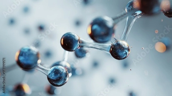 Obraz Detailed Molecular Structure Visualization for Scientific Research Concept