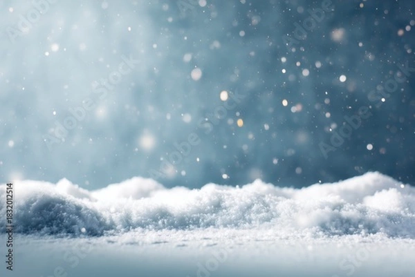 Obraz Minimal White Snowfall Background