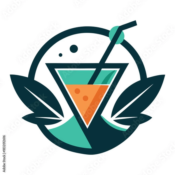 Fototapeta minimalist drinks logo