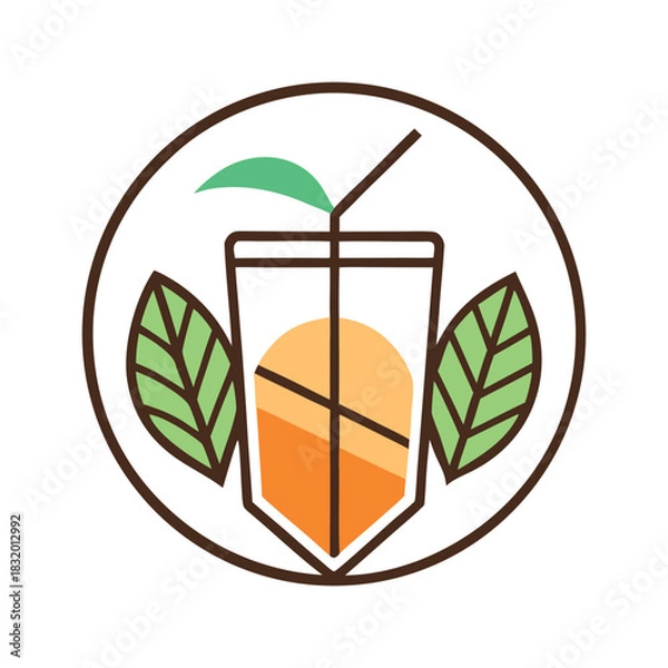 Fototapeta minimalist drinks logo