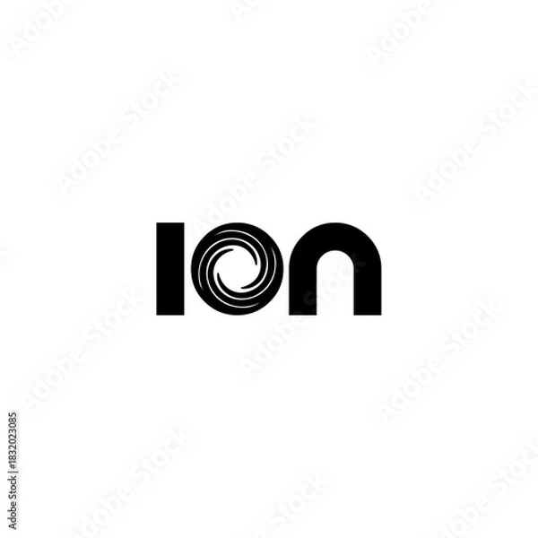 Fototapeta ion logo icon vector template