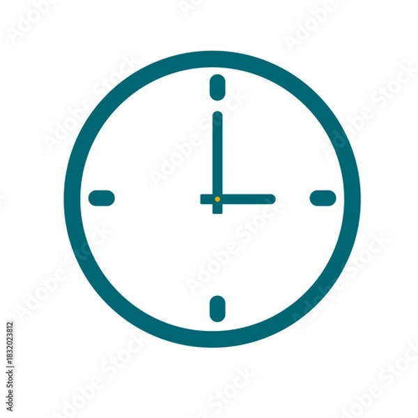Fototapeta Unique Modern Clock Vector Illustration | Minimalist Timepiece Design | Clean Geometric Style