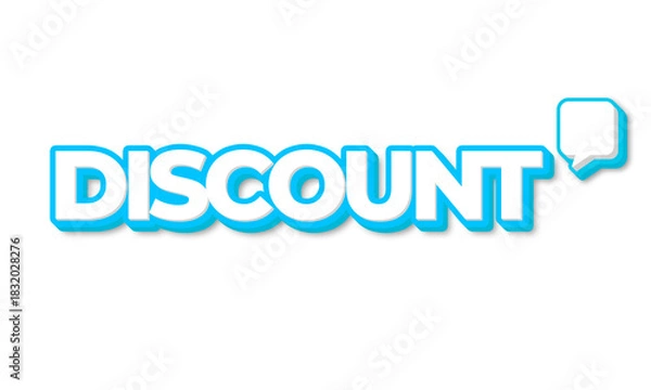 Obraz Discount text on transparent background