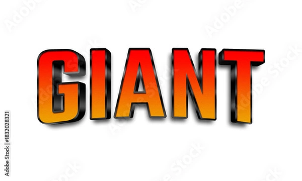 Obraz Giant text on transparent background