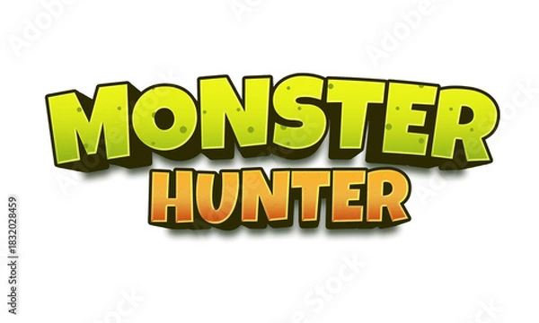 Obraz Monster hunter text on transparent background