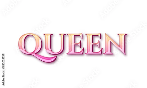 Obraz Queen text on transparent background
