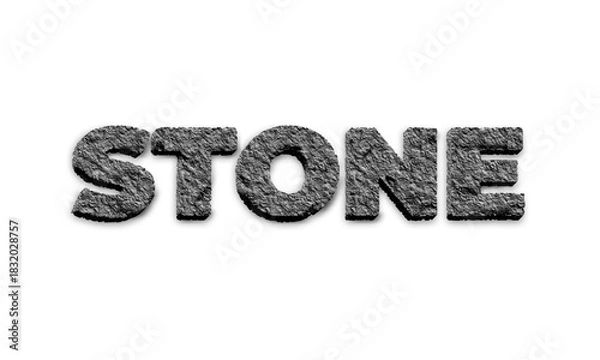 Obraz Stone text on transparent background