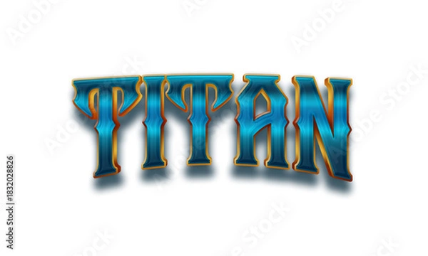 Obraz Titan text on transparent background