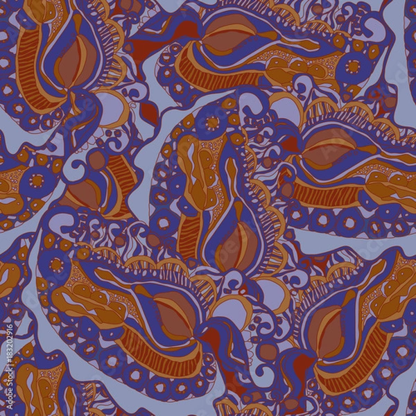 Obraz Seamless pattern with abstract fantasy elements.