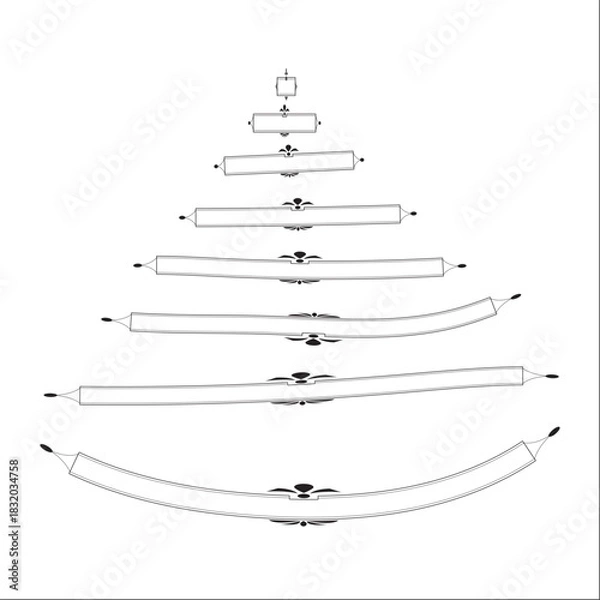 Obraz vector illustration of a christmas tree