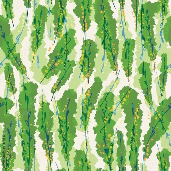 Obraz abstract green background with leaves 