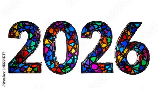 Obraz Artistic glass-shard composition forming 2026.