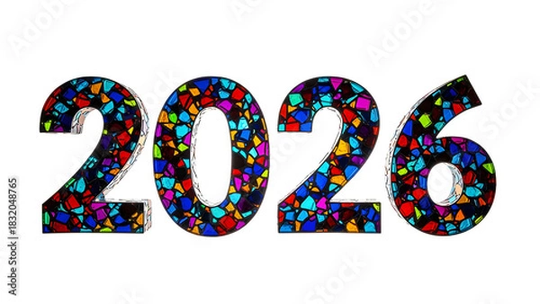 Obraz Artistic glass-shard composition forming 2026.