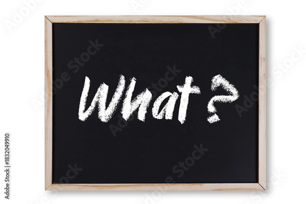 Fototapeta What word in chalk on chalkboard