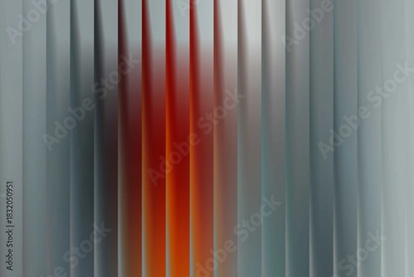 Fototapeta Abstract vertical gradient with a vibrant red and orange glow emanating from the center, set against a cool grey background