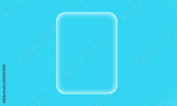 Obraz Simple light blue rounded square abstract backdrop