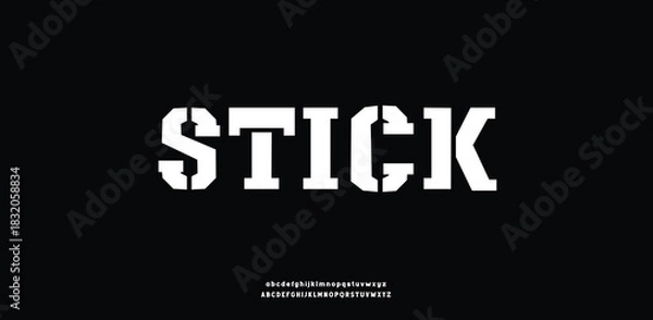 Obraz Modern Bold Font. Sans Serif Font. Regular Italic Uppercase Lowercase Typography urban style alphabet fonts for fashion, sport, technology, digital