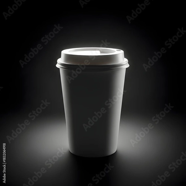 Fototapeta Coffee Cup Mockup Customizable Design Template for Beverages and Branding Projects