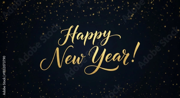 Obraz Happy new year text with transparent background