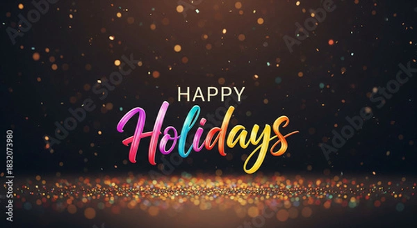 Fototapeta Happy holidays festive greeting