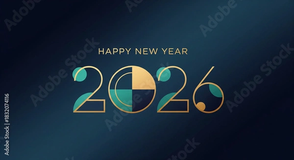 Fototapeta Happy new year 2026 design