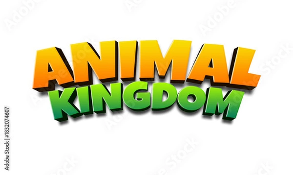 Obraz Animal kingdom text on transparent background