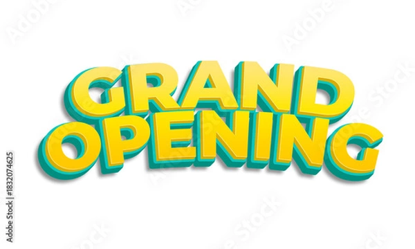 Obraz Grand opening text on transparent background