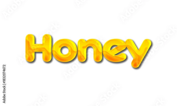 Obraz Honey text on transparent background