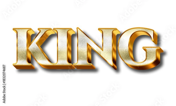 Obraz King text on transparent background