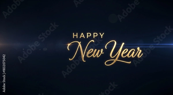 Fototapeta Happy new year text overlay