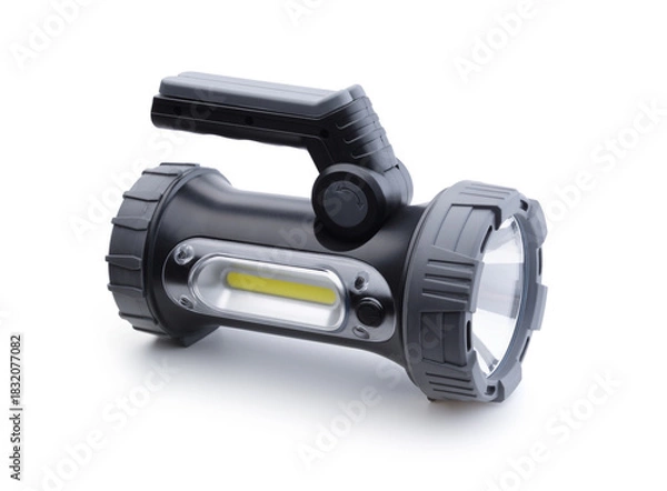 Obraz Electric large flashlight  isolated on white.
