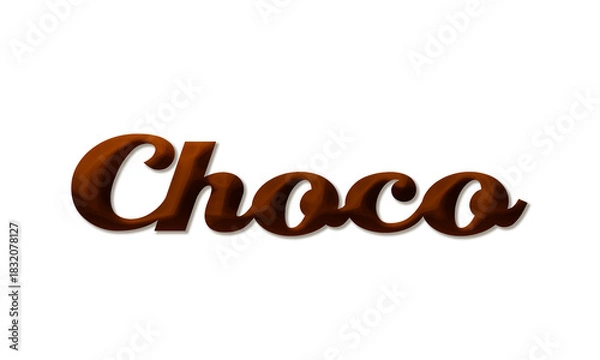 Obraz Choco text on transparent background