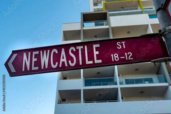 Obraz Newcastle Street Sign in Perth - Australia
