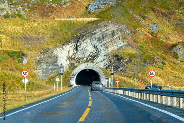 Obraz Honningsvag Tunnel in North Cape - Norway