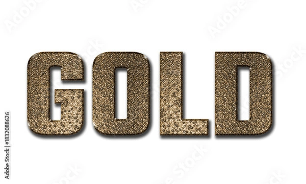 Obraz Gold text on transparent background