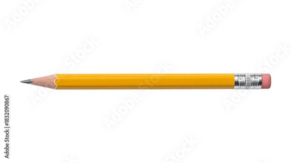 Fototapeta Inspire creativity with a sharp yellow pencil for art, writing, school, and office projects