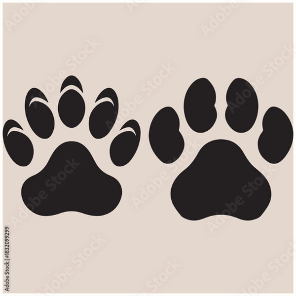 Fototapeta paw print vector