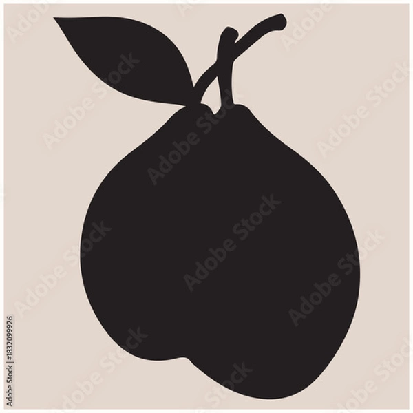 Fototapeta silhouette Pear Fruit Clipart