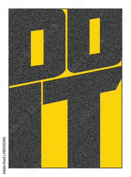 Obraz Dynamic Typographic Art with Grain Texture - Do It