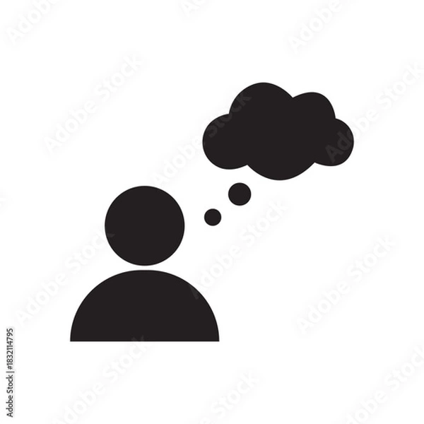 Fototapeta person thinking icon