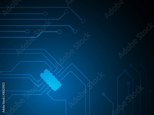 Fototapeta Blue concept digital technology, vector ,esp10