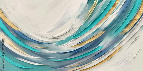 Fototapeta A modern abstract piece with soft gradients and flowing lines, bringing a serene and elegant atmosphere to any contemporary space