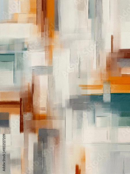 Fototapeta Abstract multicolor painting wtih grunge texture on canvas. Artwork mix brush stroke, splash color and oil, acrylic paint element. Modern contemporary art  for wallpaper background